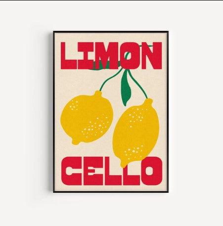 Limoncello Print - heart deco