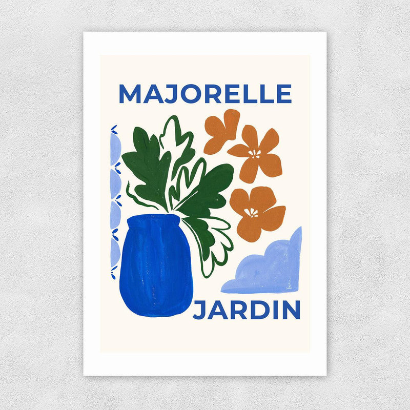 Majorelle Jardin Art Print - heart deco