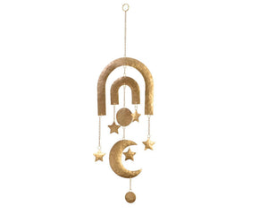 Moon  and Stars Decorative Mobile  - heart deco