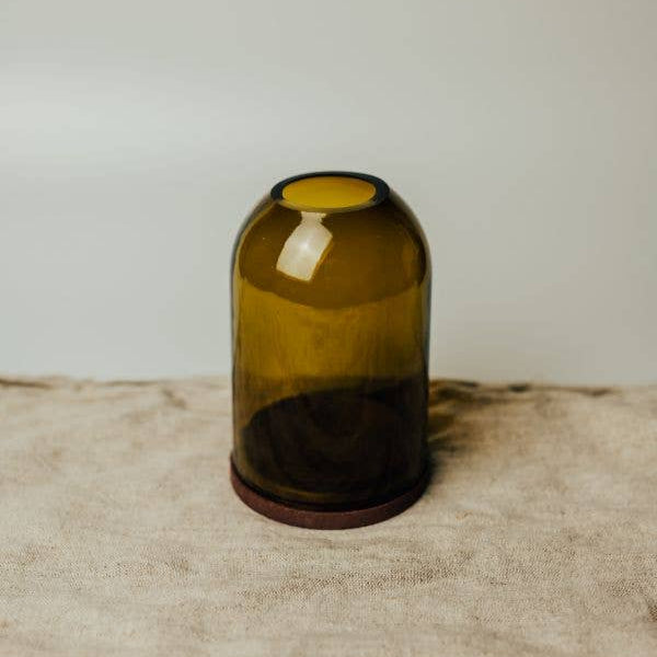 olive green candle dome