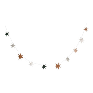 Christmas Stars Paper Garland - heart deco