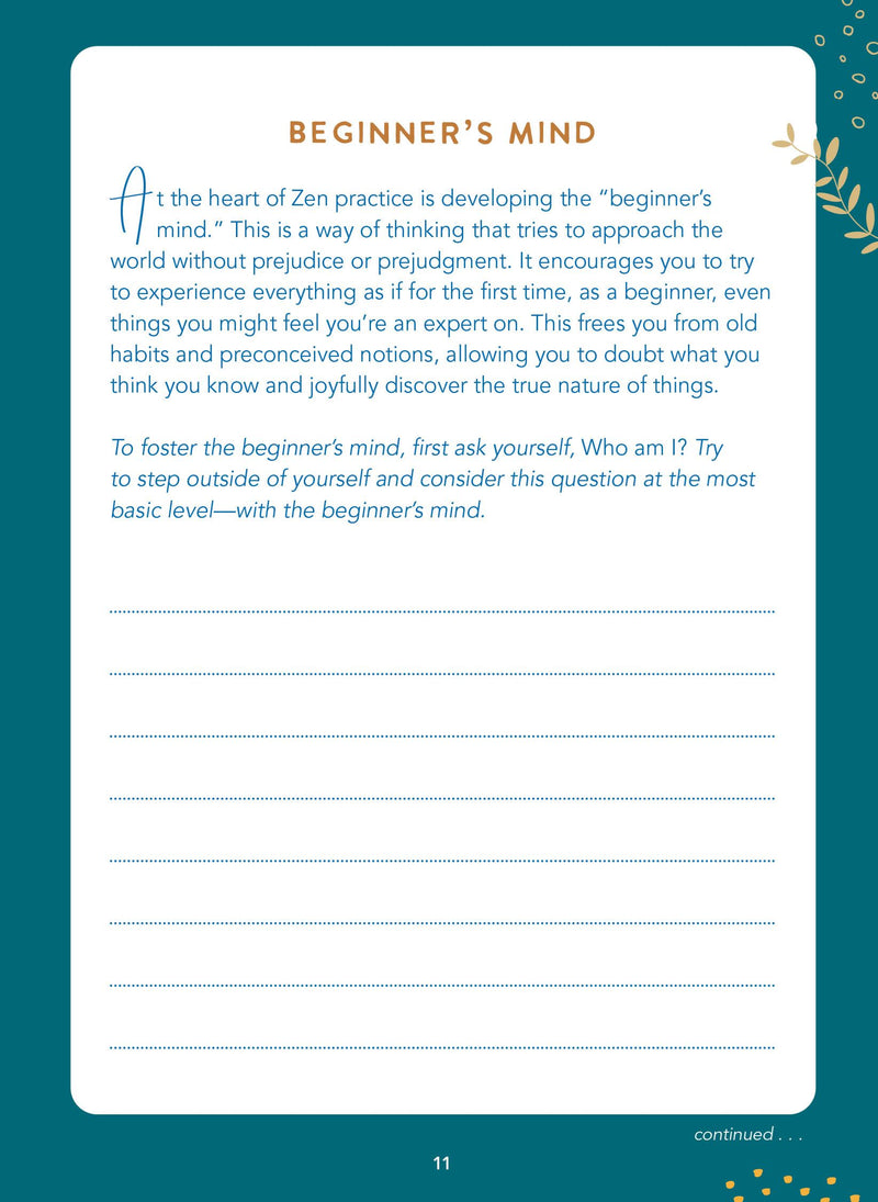 Zen Meditations Journal