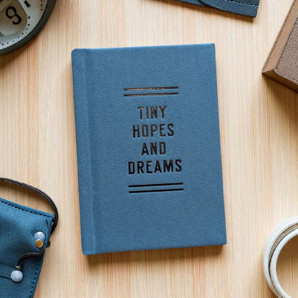 Tiny Hopes and Dreams -  Mini Diary with Gilded Pages