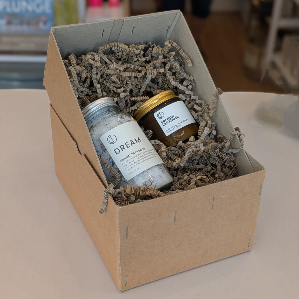 Slumber Gift Box – Lavender Bath Salts &amp; Candle Set