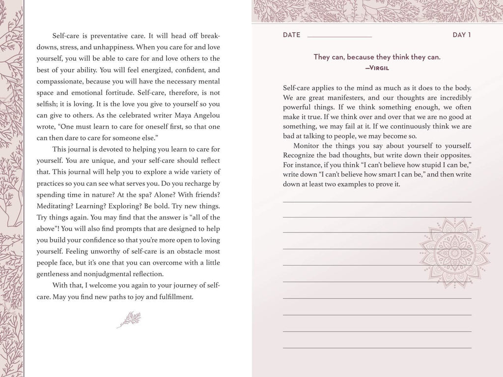 Self Care Journal - Daily Inspiration and Mindful Living
