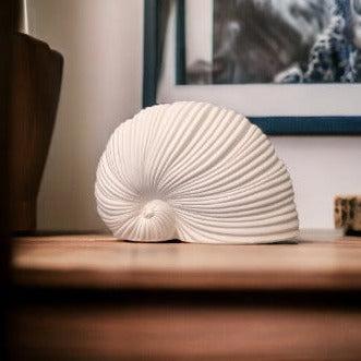 white porcelain shell ornament - heart deco