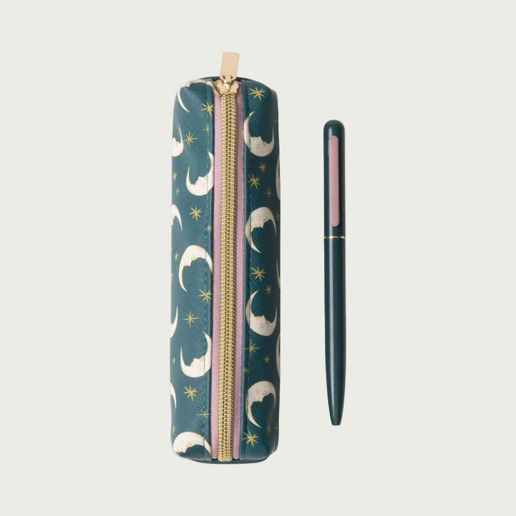 vegan pouch teal moon
