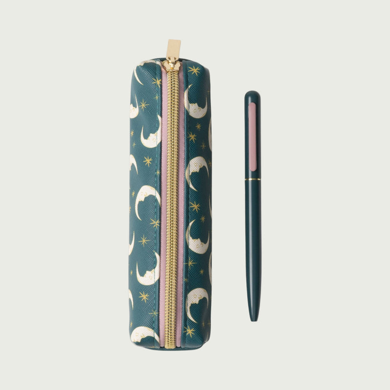 vegan pouch teal moon