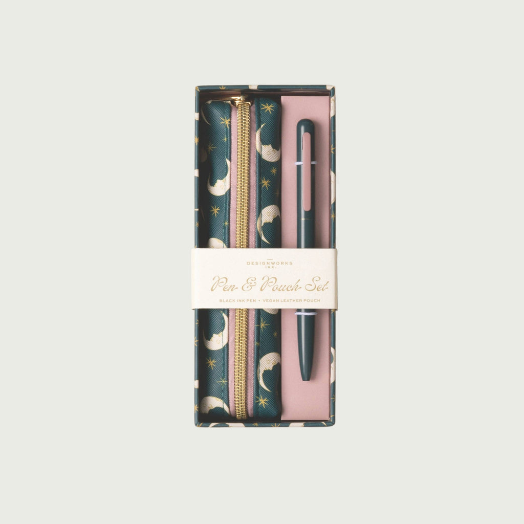 vegan pouch teal moon