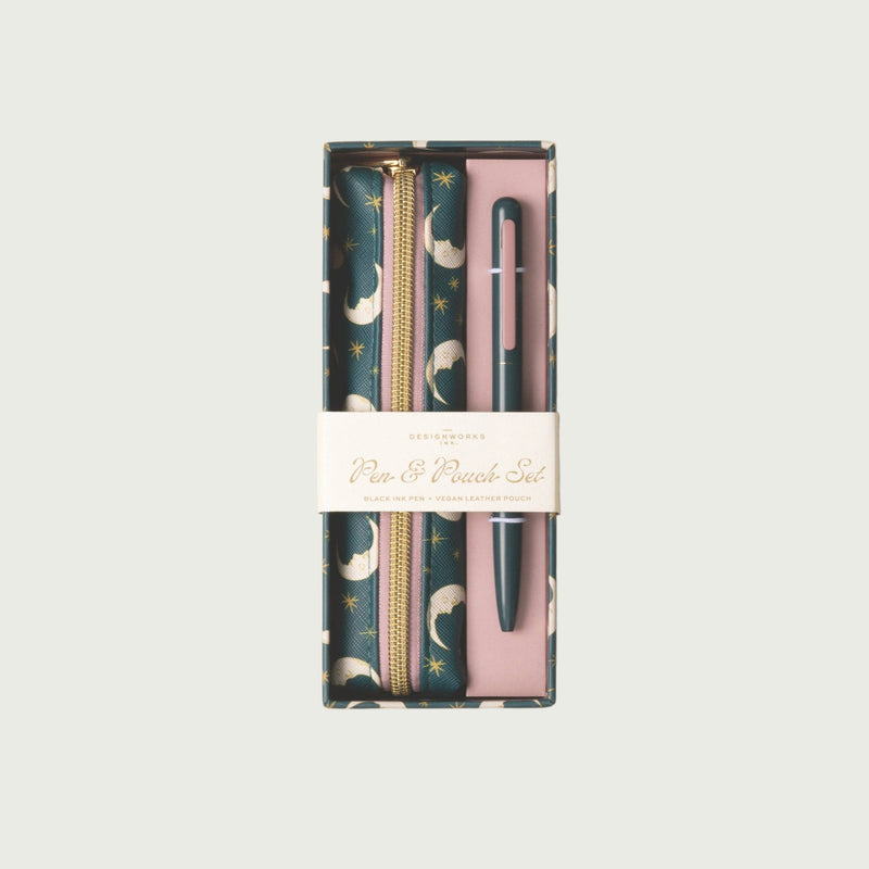 vegan pouch teal moon