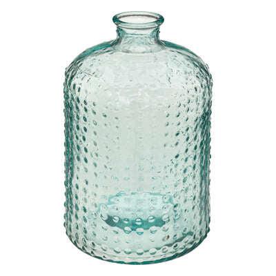 Green recycled bobble vase - heart deco