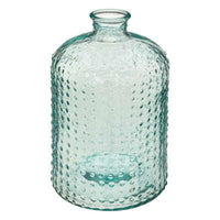Green recycled bobble vase - heart deco