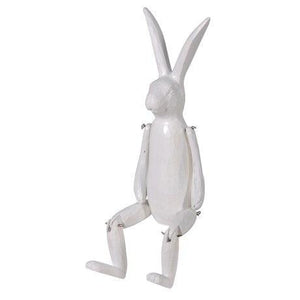 White Rabbit Ornament Shelf Sitter - heart deco