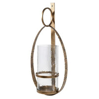 Hammered Metal Wall Candle Sconce