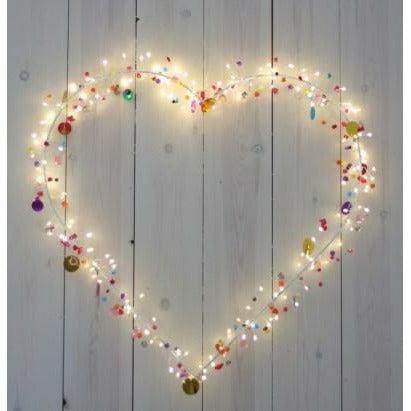 Hanging Heart Wall Light Decoration - heart deco