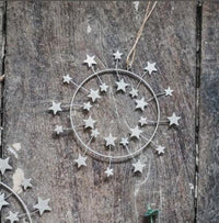 Metal Circle Star Hanger Christmas Decor - heart deco